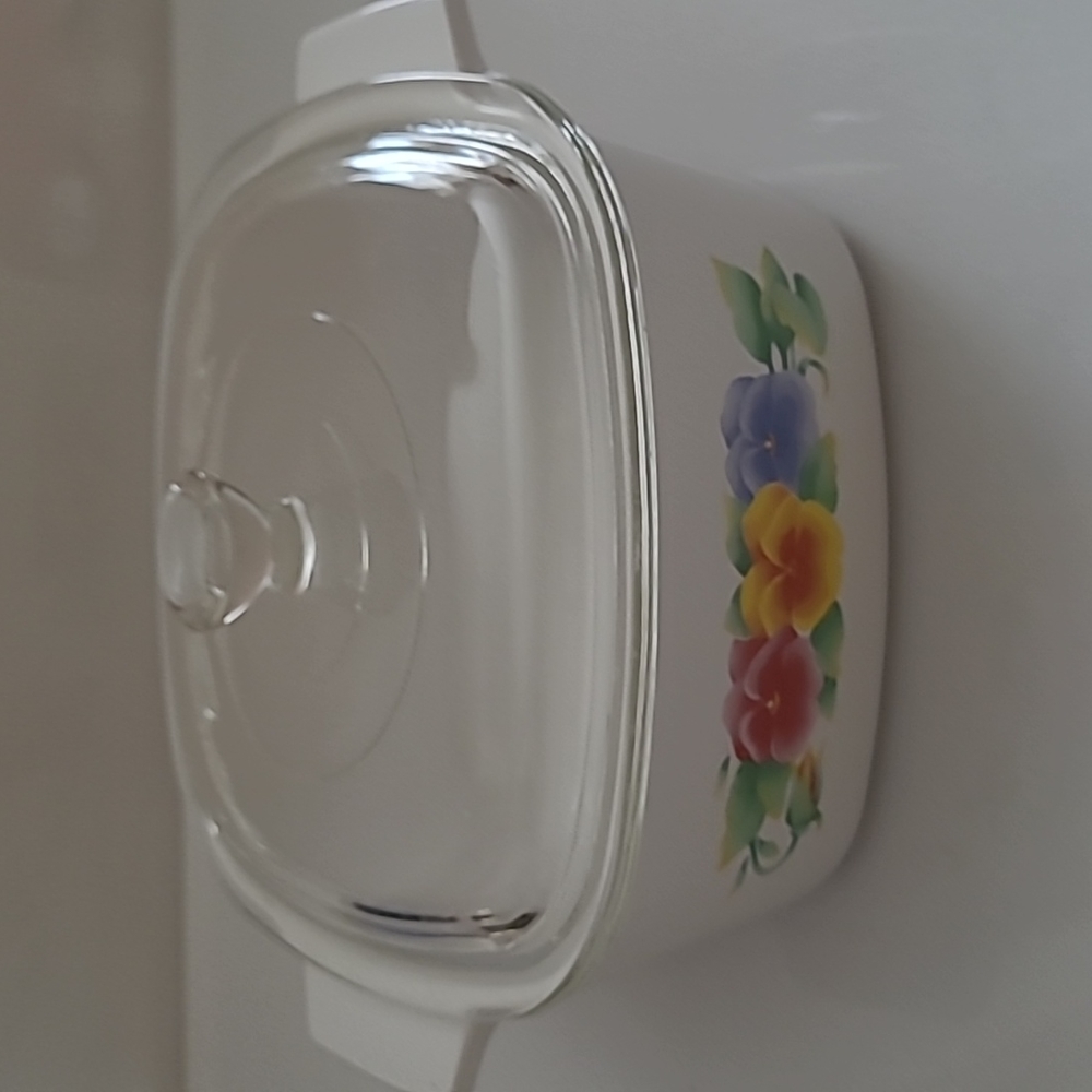 Vintage corningware summer blush pansy A-1.5L made in USA